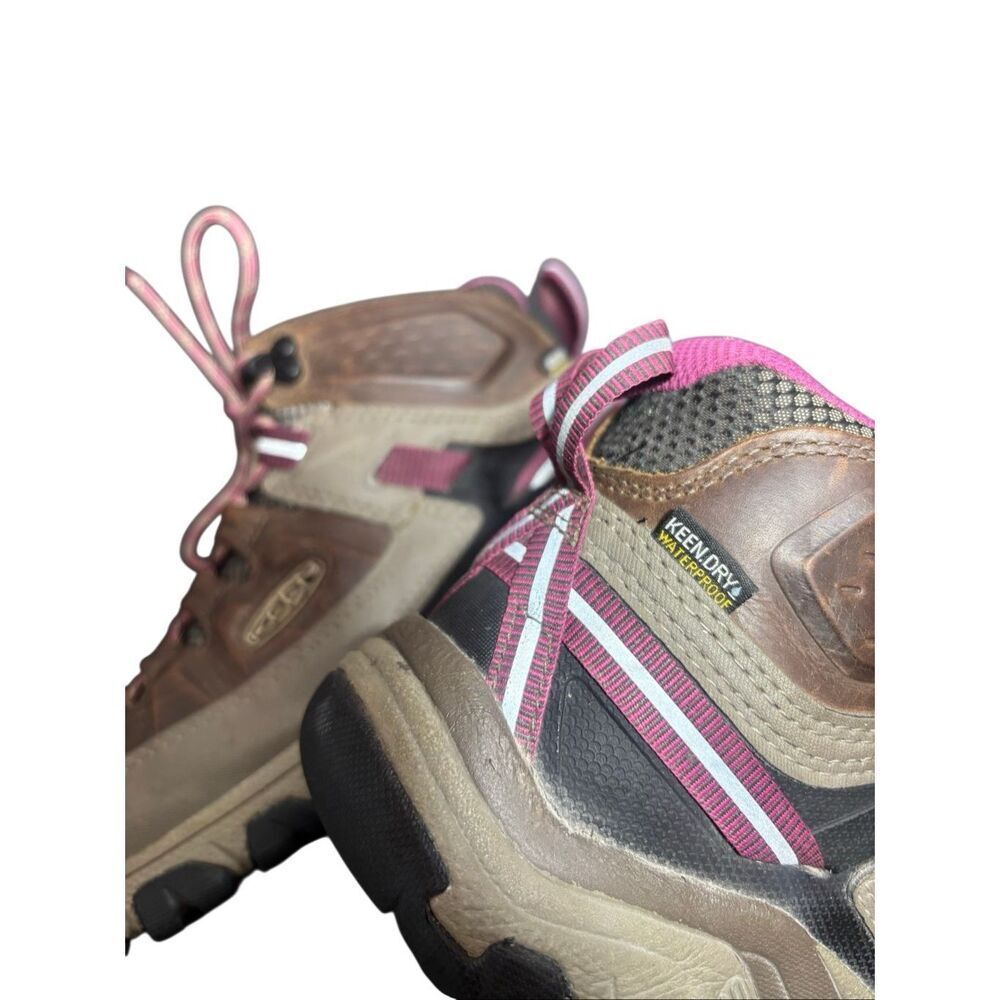 Keen Women’s Waterproof Hiking Boots Brown Pink – Size 9 - Picture 5 of 14